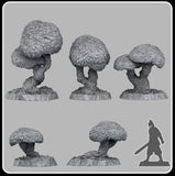 3D Printed Fantastic Plants and Rocks Majestic Enchanted Trees 28mm - 32mm D&D Wargaming