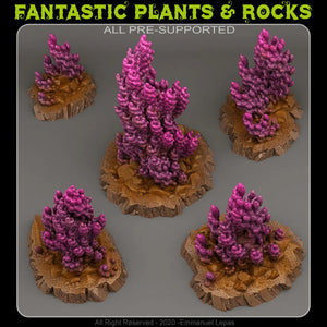 3D Printed Fantastic Plants and Rocks Majestic Twisted Anemones 28mm - 32mm D&D Wargaming