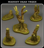 3D Printed Fantastic Plants and Rocks Marshy Dead Trees 28mm - 32mm D&D Wargaming