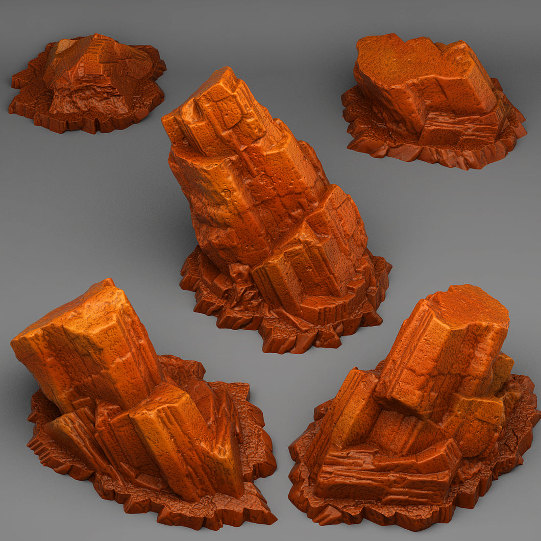 3D Printed Fantastic Plants and Rocks Martian Monolith 28mm - 32mm D&D Wargaming