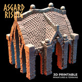 3D Printed Asgard Rising Cemetery Mausoleum Set 28mm-32mm Ragnarok D&D
