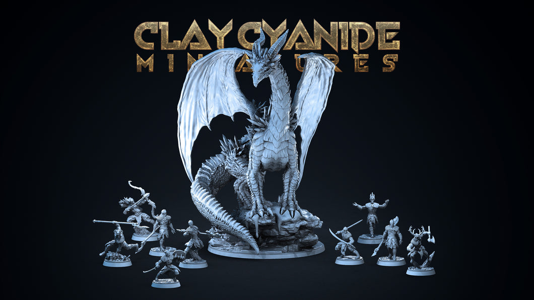 3D Printed Clay Cyanide White Runners Factions Tribes Ragnarok D&D
