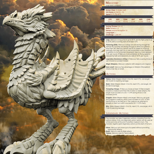 3D Printed Bestiary Vol. 4 Nafarrate - Meccury Bird 32mm Ragnarok D&D - Charming Terrain
