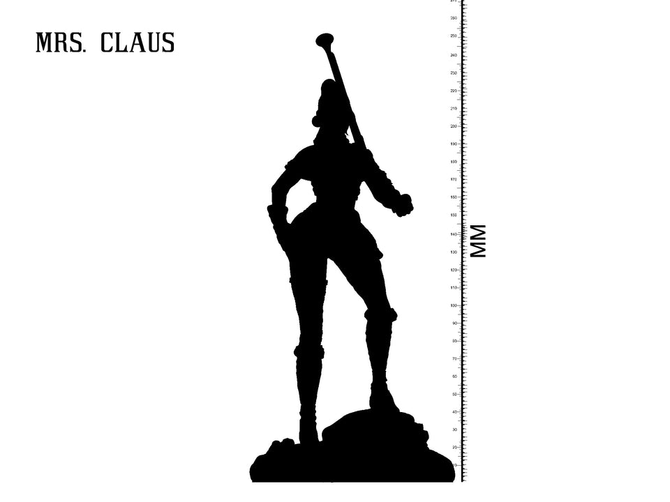 3D Printed Clay Cyanide Mrs. Claus The Dark Side of Christmas 28mm-32mm Ragnarok D&D