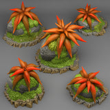 3D Printed Fantastic Plants and Rocks Mysterious Starfish Flowers 28mm - 32mm D&D Wargaming