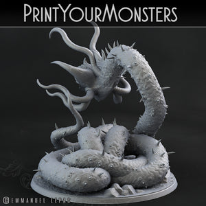 3D Printed Print Your Monsters Necrothelid Worms Subterranean Terrors 28mm - 32mm D&D Wargaming