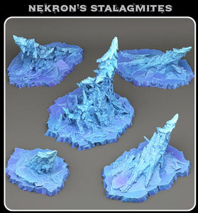 3D Printed Fantastic Plants and Rocks Nekron's Stalagmites 28mm - 32mm D&D Wargaming