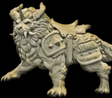 3D Printed Bestiary Vol. 4 Nafarrate - Nian Lion Mount 32mm Ragnarok D&D - Charming Terrain