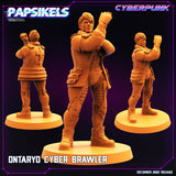3D Printed Papsikels Cyberpunk Sci-Fi Ontaryo Cyber Brawler - 28mm 32mm