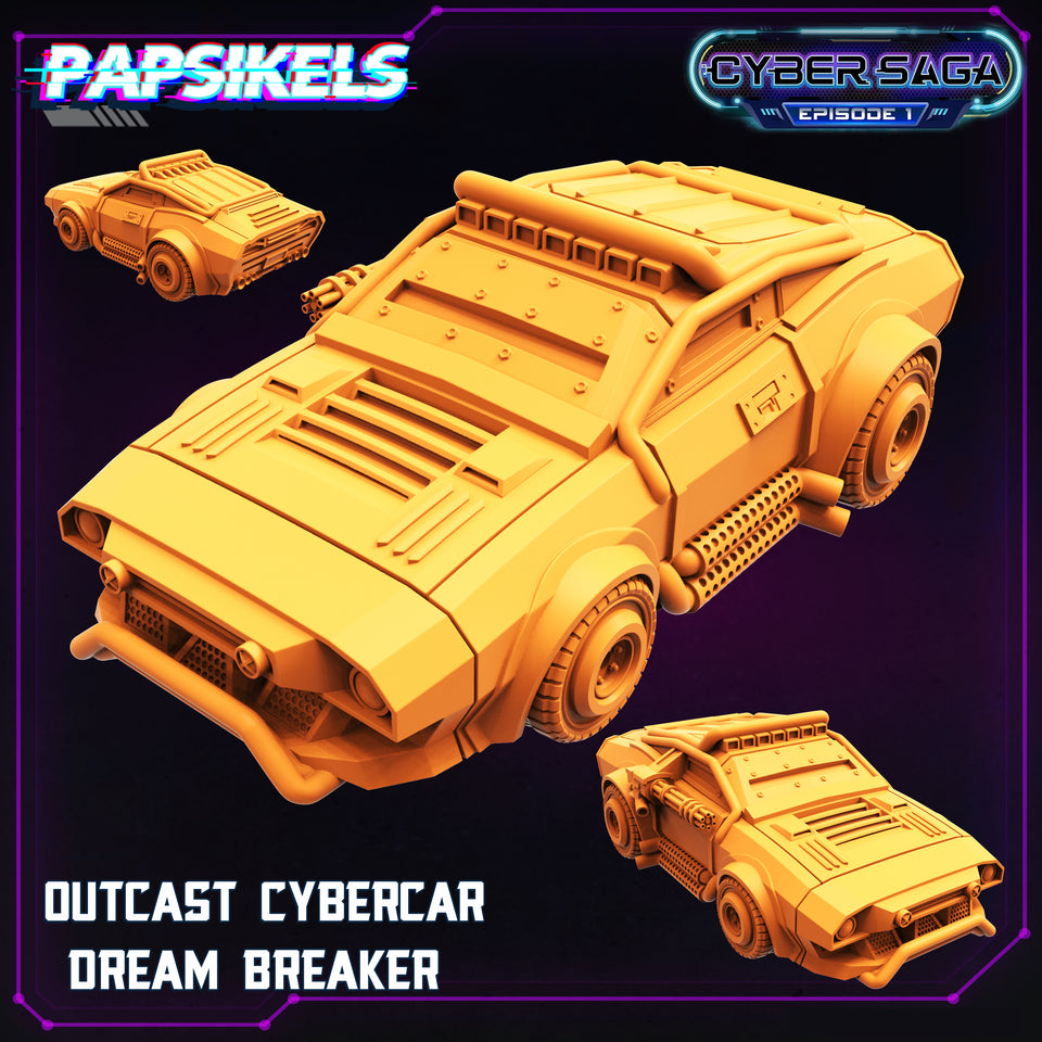 3D Printed Papsikels Cyberpunk Sci-Fi Outcast Cybercar Dream Breaker Cyber Saga - 28mm 32mm