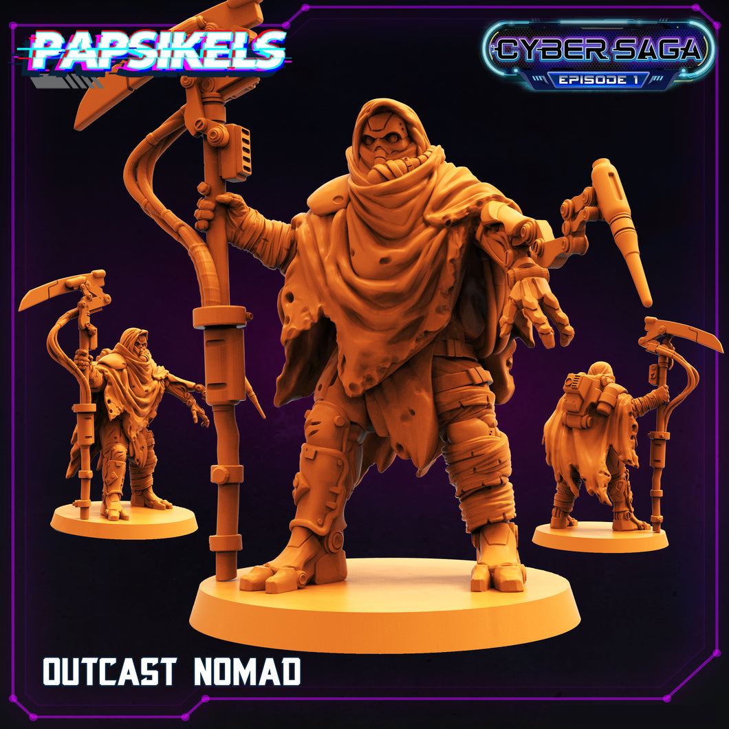 3D Printed Papsikels Cyberpunk Sci-Fi Outcast Nomad Cyber Saga - 28mm 32mm
