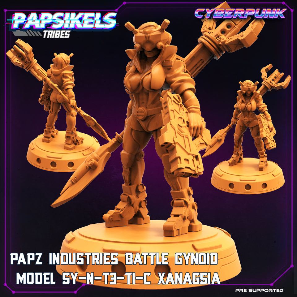3D Printed Papsikels Cyberpunk Sci-Fi Papz Battle Gynoid S-N-T3-T1-C Xanagsia - 28mm 32mm