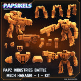 3D Printed Papsikels Cyberpunk Sci-Fi Papaz Industries Battle Mech Hanashi Kit - 28mm 32mm