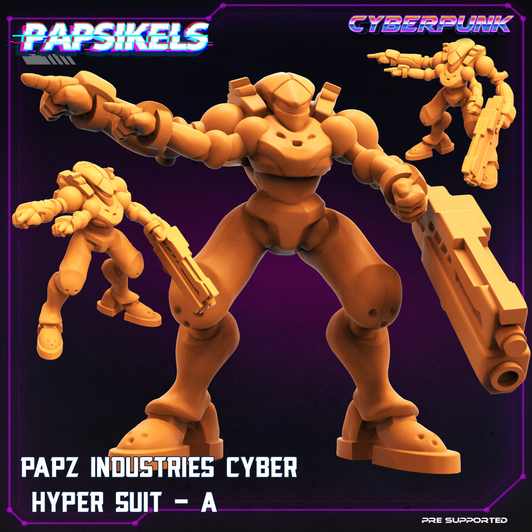 3D Printed Papsikels Cyberpunk Sci-Fi Papz Industries Hyper Cyber Suit A - 28mm 32mm