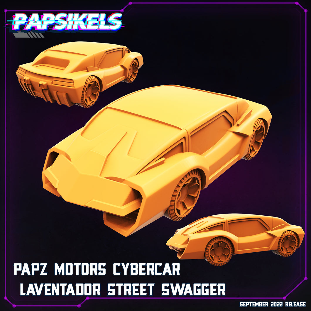 3D Printed Papsikels Cyberpunk Sci-Fi Papz Motors Cybercar Laventador Street Swagger - 28mm 32mm