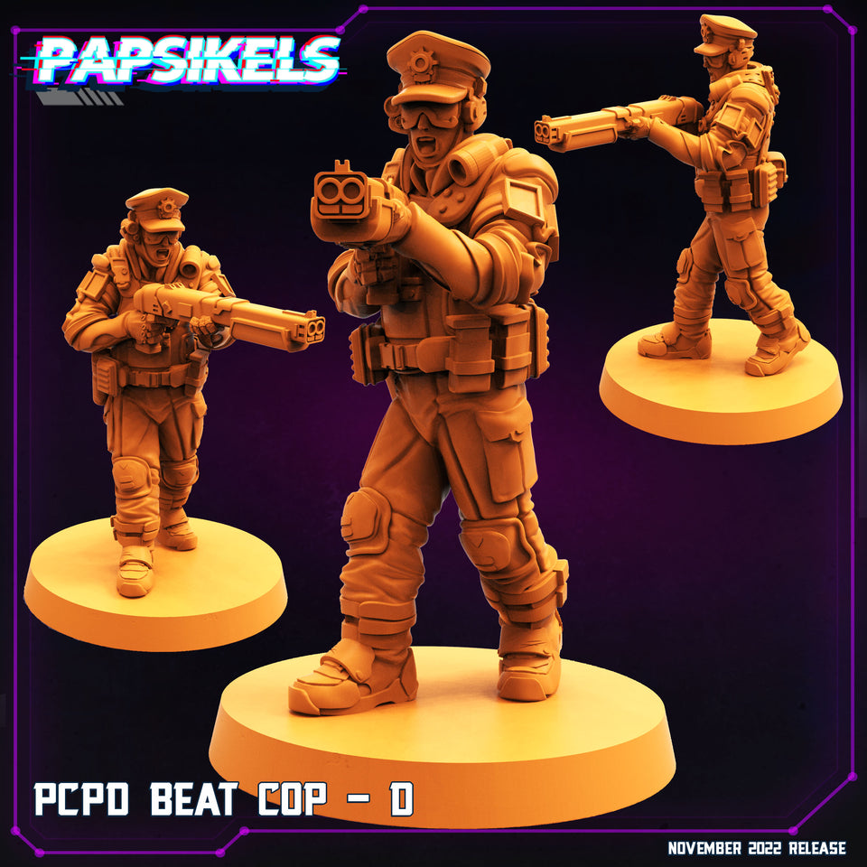 3D Printed Papsikels Cyberpunk Sci-Fi Pcpd Beat Cop Set - 28mm 32mm