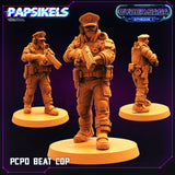 3D Printed Papsikels Cyberpunk Sci-Fi Pcpd Beat Cop Cyber Saga - 28mm 32mm