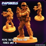 3D Printed Papsikels Cyberpunk Sci-Fi Pcpd Tactical Reaction Force Unit - 28mm 32mm