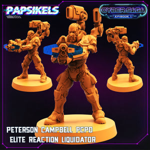 3D Printed Papsikels Cyberpunk Sci-Fi Peterson Campbell Pcpd Elite Reaction Liquidator Cyber Saga - 28mm 32mm