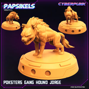 3D Printed Papsikels Cyberpunk The Corpo World Poksters Gang Hound Set - 28mm 32mm
