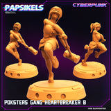 3D Printed Papsikels Cyberpunk The Corpo World Poksters Gang Set - 28mm 32mm