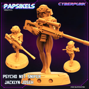 3D Printed Papsikels Cyberpunk Sci-Fi Psycho Net Sniper Jacklyn Joseh - 28mm 32mm
