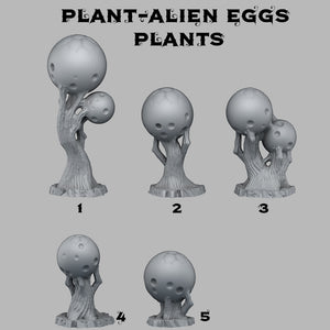 3D Printed Fantastic Plants and Rocks Alien Eggs Plants 28mm - 32mm D&D Wargaming