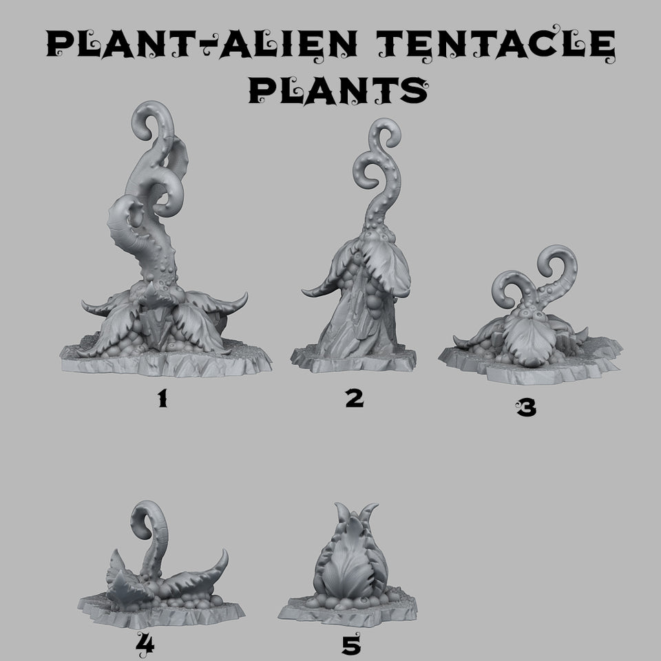 3D Printed Fantastic Plants and Rocks Alien Tentacle Plants 28mm - 32mm D&D Wargaming