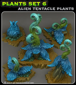 3D Printed Fantastic Plants and Rocks Alien Tentacle Plants 28mm - 32mm D&D Wargaming