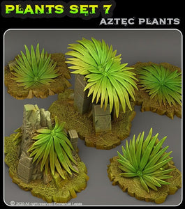 3D Printed Fantastic Plants and Rocks Aztec Plant 28mm - 32mm D&D Wargaming