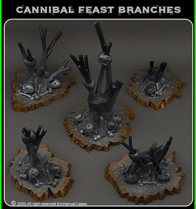 3D Printed Fantastic Plants and Rocks Cannibal Feast Branches 28mm - 32mm D&D Wargaming