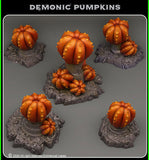 3D Printed Fantastic Plants and Rocks Demonic Pumpkins 28mm - 32mm D&D Wargaming