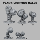 3D Printed Fantastic Plants and Rocks Lighting Balls 28mm - 32mm D&D Wargaming
