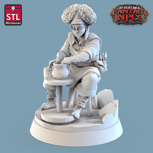3D Printed STL Miniatures SG4 Individual Characters Set Fantasy NPC 28mm - 32mm War Gaming D&D