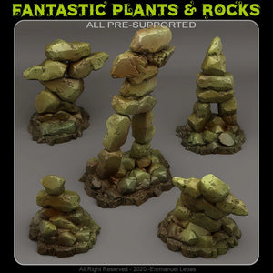 3D Printed Fantastic Plants and Rocks Primal Inuk Shuk 28mm - 32mm D&D Wargaming