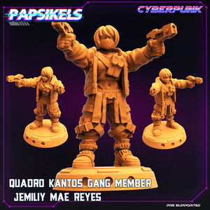 3D Printed Papsikels Cyberpunk Sci-Fi Quadro Kantos Gang Jemiliy Mae Reyes - 28mm 32mm
