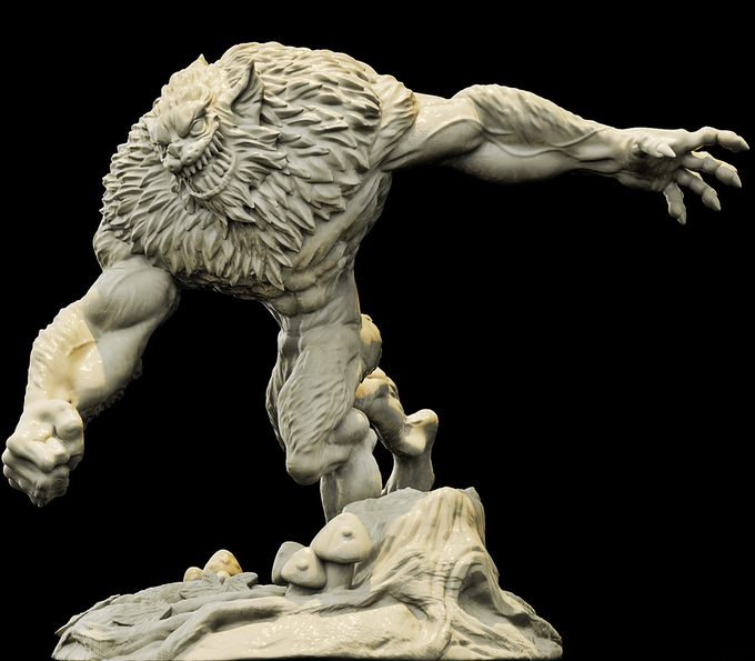 3D Printed Bestiary Vol. 4 Nafarrate - Quathar Fiend 32mm Ragnarok D&D - Charming Terrain