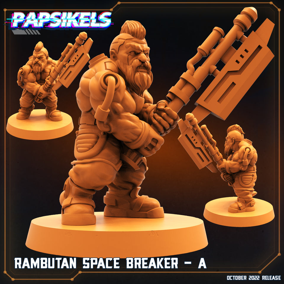 3D Printed Papsikels Cyberpunk Sci-Fi Rambutan Space Breakers Set - 28mm 32mm