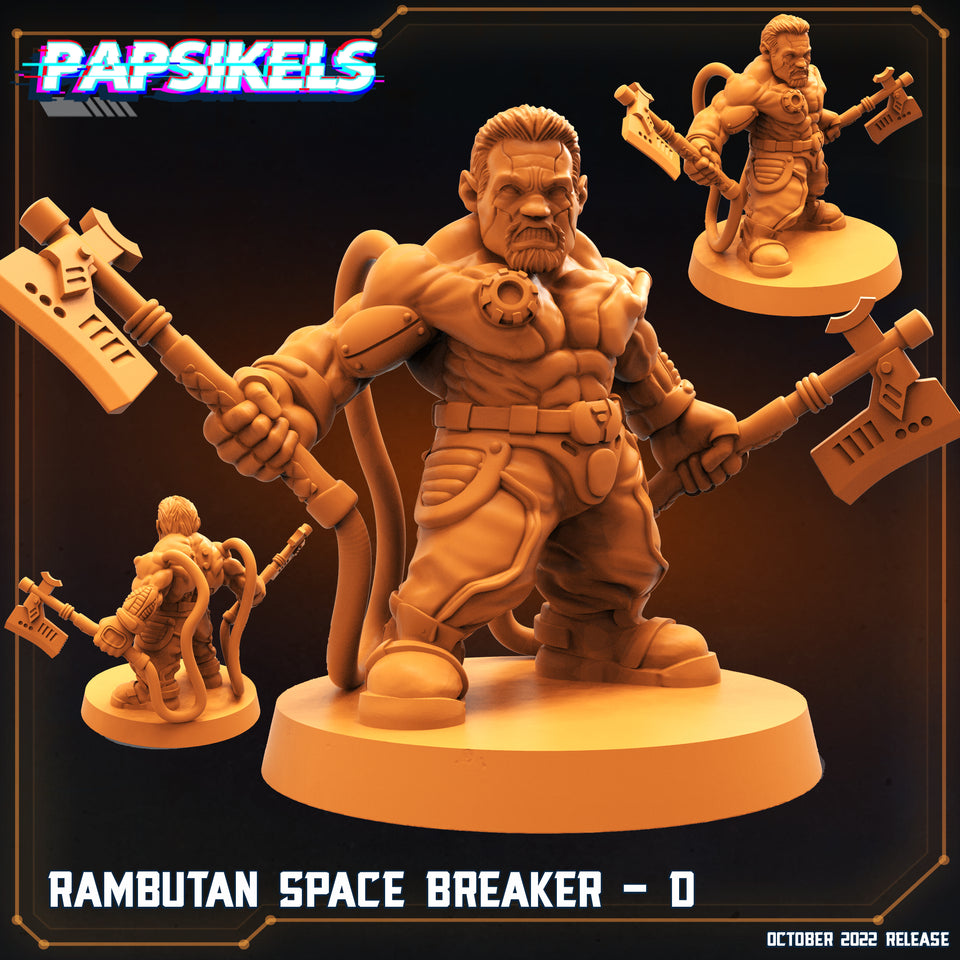 3D Printed Papsikels Cyberpunk Sci-Fi Rambutan Space Breakers Set - 28mm 32mm