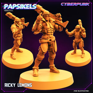 3D Printed Papsikels Cyberpunk Sci-Fi Ricky Lemons - 28mm 32mm