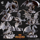 3D Printed Cast n Play Mezsarg Desert Brown Dragon Rise of the Dragons 28 32mm D&D