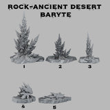 3D Printed Fantastic Plants and Rocks Ancient Desert Baryte 28mm - 32mm D&D Wargaming
