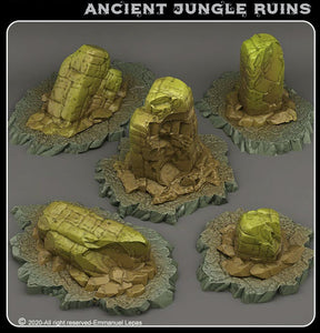 3D Printed Fantastic Plants and Rocks Ancient Jungle Ruins 28mm - 32mm D&D Wargaming