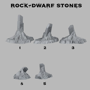 3D Printed Fantastic Plants and Rocks Dwarf Stones 28mm - 32mm D&D Wargaming