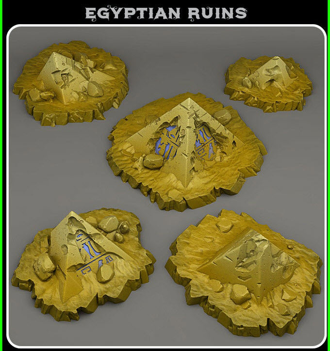 3D Printed Fantastic Plants and Rocks Egyptian Ruins 28mm - 32mm D&D Wargaming