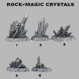3D Printed Fantastic Plants and Rocks Magic Crystals 28mm - 32mm D&D Wargaming