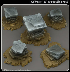 3D Printed Fantastic Plants and Rocks Mystic Stacking 28mm - 32mm D&D Wargaming