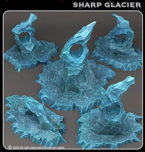 3D Printed Fantastic Plants and Rocks Sharp Glacier 28mm - 32mm D&D Wargaming