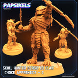 3D Printed Papsikels Cyberpunk Sci-Fi Skull Hunter Sergio Lo Clan Choke Set - 28mm 32mm