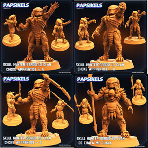 3D Printed Papsikels Cyberpunk Sci-Fi Skull Hunter Sergio Lo Clan Choke Set - 28mm 32mm